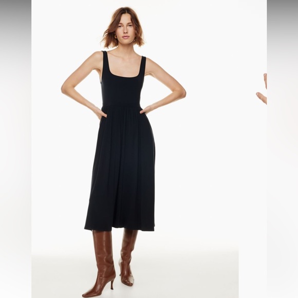 Aritzia Market Midi Dress in light birch - Picture 5 of 5